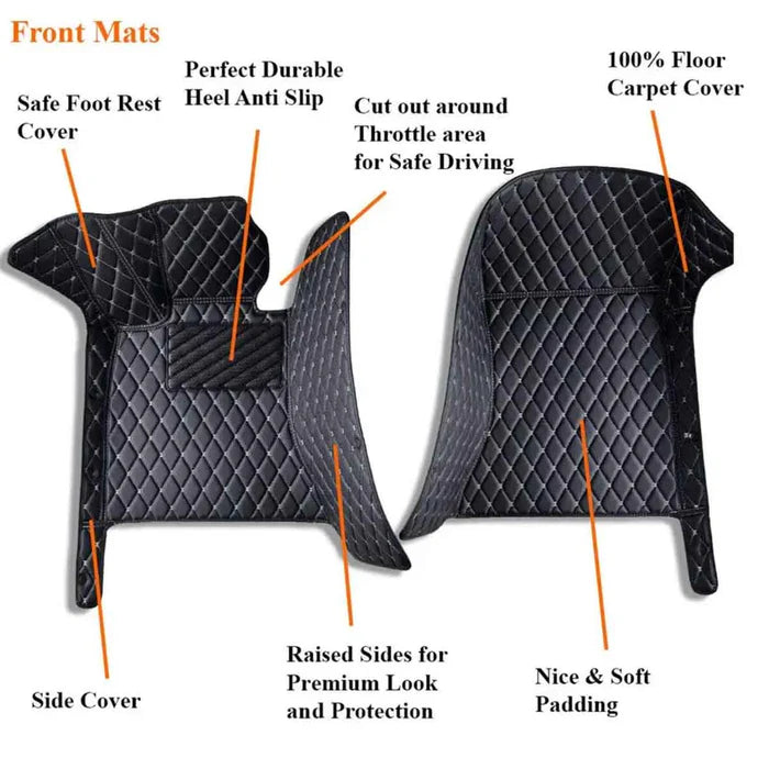 Carviti Luxus Premium Custom Diamond Car Floor Mats Set